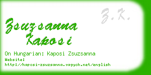 zsuzsanna kaposi business card